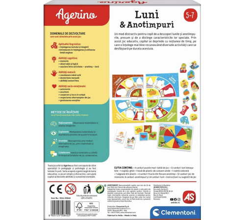 as kids 1024-50840 joc educativ agerino „luni și anotimpuri” (ro