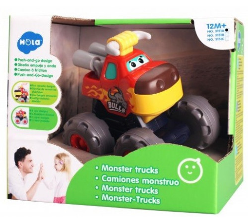 hola toys 3151a mașină muzicală "monster trucks"