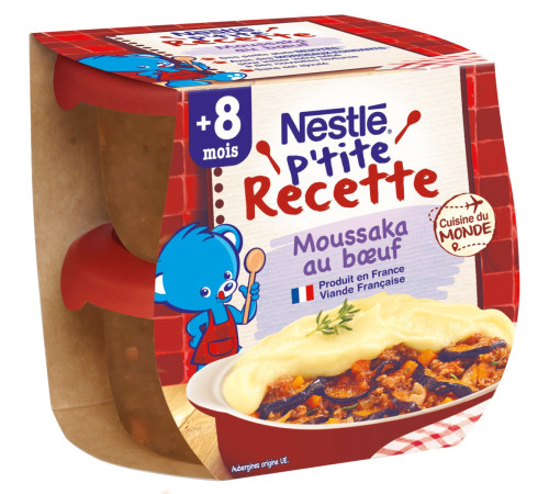 Детское питание в Молдове nestle Мусака из говядины 2х200 гр. (8 м.+)