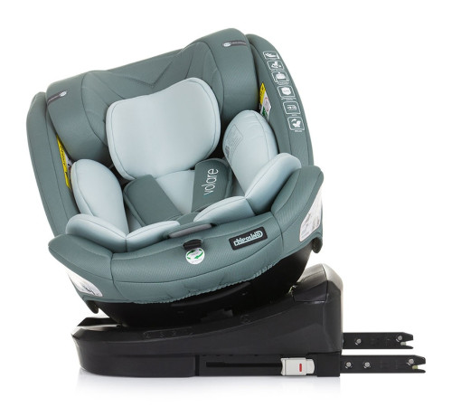 chipolino scaun auto "i-size isofix 360 volare" stkvlr02404pg (40-150 cm.) pastel green