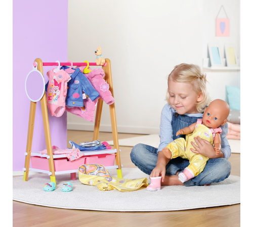 zapf creation 840788 set de &icirc;mbrăcăminte "baby born rain set" (43 cm)