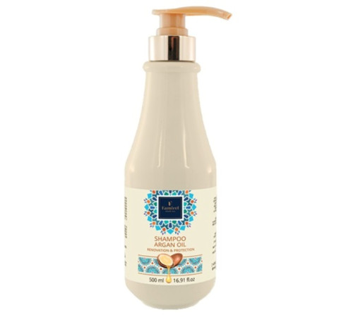 famirel Șampon pentru par uscat și deteriorat "argan oil" protecție și restaurare (500 ml.) 085861