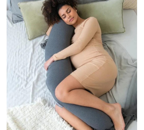 doomoo pernă pentru gravide și alăptare (180 cm.) anthracite