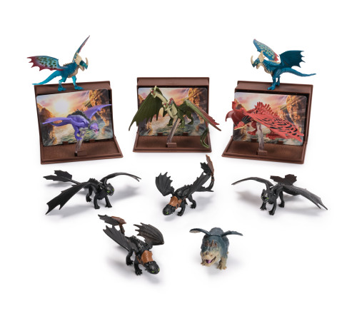 spin master 6072554 mini-figurină "dragons" (5 cm) in sort.