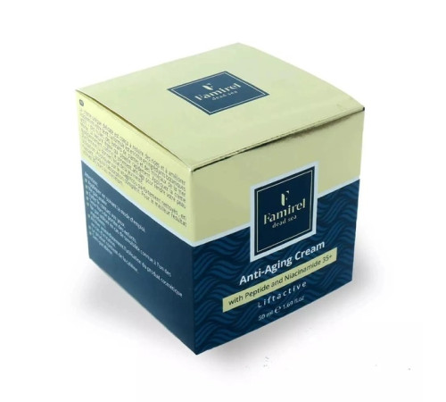 famirel crema de zi antirid "liftactive" cu peptide, niacinamidă și minerale din marea moartă 35+ (50ml.) 084932