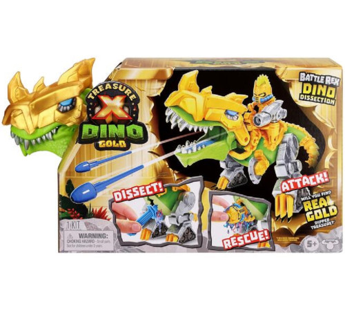  treasure x 41727 set de joc "dino gold battle rex" 