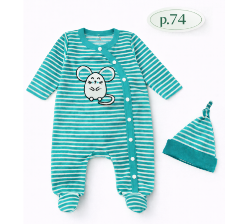 Детская одежда в Молдове minikin 243020474 Комплект из 2 ед. (р. 74) бирюзовый