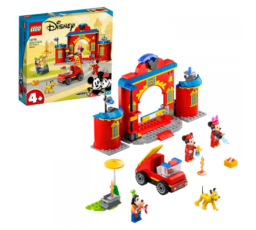 lego disney 10776 Конструктор "Пожарная часть и машина Микки" (144 дет.)