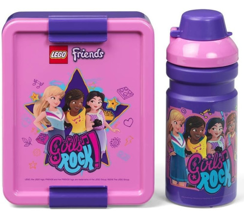  lego set lunch box și sticlă pentru apă "friends"