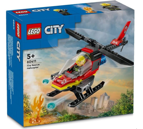  lego city 60411 constructor "elicopter de pompieri" (85 el.)