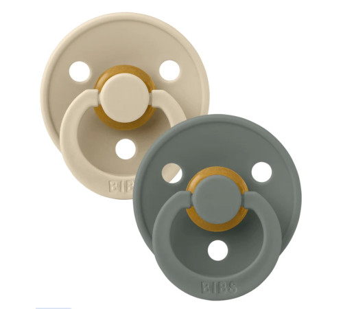 Bibs Suzeta rotunda din latex Color M Vanilla & Pine (6-18 luni)) 2 buc.  bibs suzeta rotunda din latex color m vanilla & pine (6-18 luni)) 2 buc.