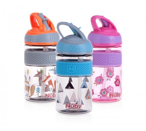 nuby nv0414024 cana "tritan flip-it" cu pai (3+) 360 ml.