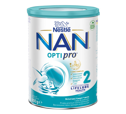 Сухая молочная смесь nan opti pro 2 (6 м +) 800 гр. 