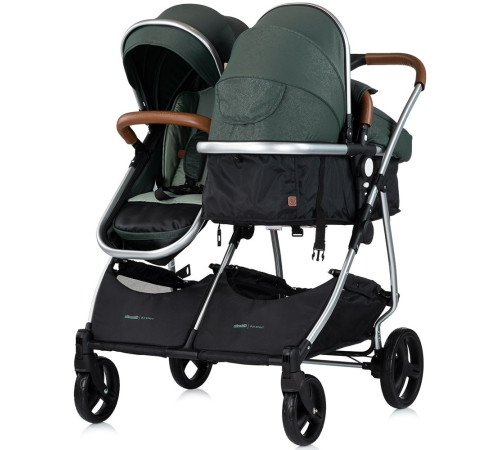 chipolino carucior pentru gemeni duo smart kbds02504ba basil