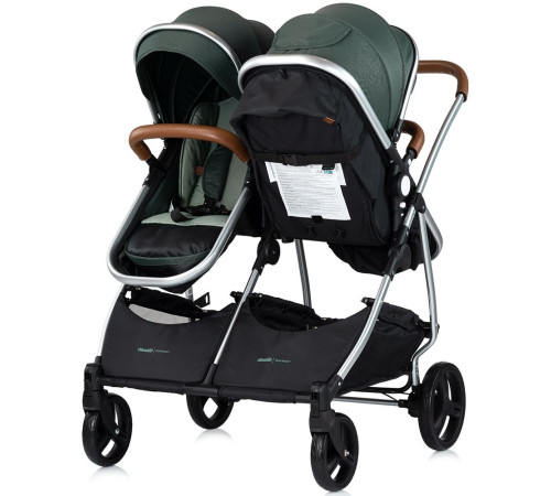 chipolino carucior pentru gemeni duo smart kbds02504ba basil