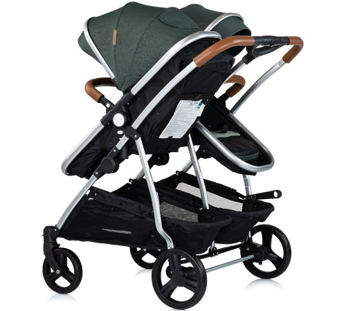 chipolino carucior pentru gemeni duo smart kbds02504ba basil