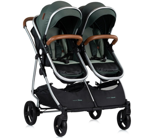 chipolino carucior pentru gemeni duo smart kbds02504ba basil