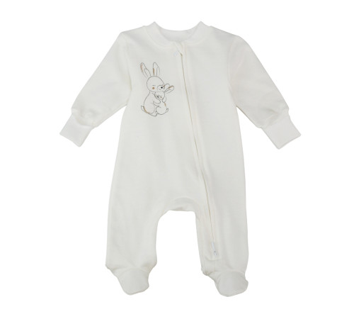  minikin 25730162 Комбинезон на молнии "Мамины объятия" (р. 62) молочный