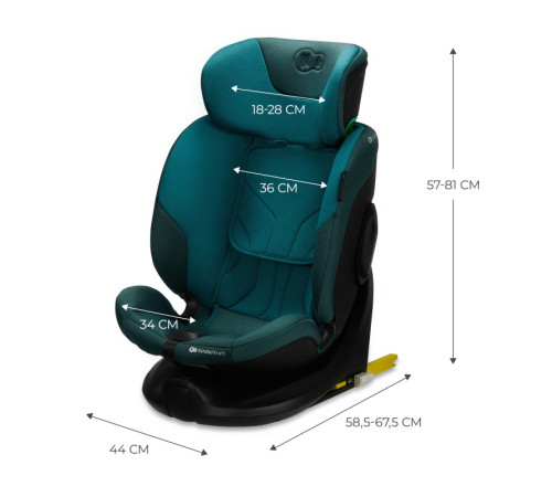 kinderkraft scaun auto "i-fix i- size" ( 40-150 cm.) albastru