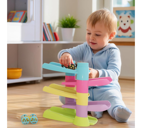 quercetti 86496 Развивающий автотрек "flip car race track eco"