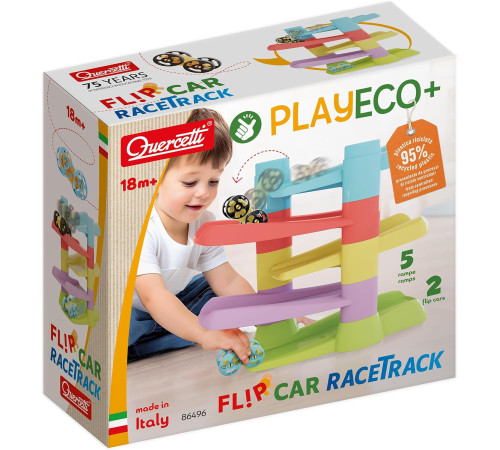  quercetti 86496 Развивающий автотрек "flip car race track eco"
