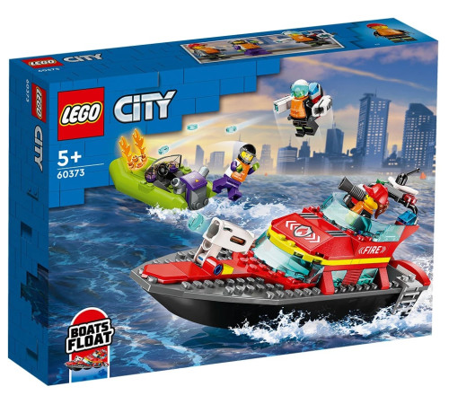 Детский магазин в Кишиневе в Молдове lego city 60373 Конструктор "Пожарно-спасательный катер" (144 дет.)