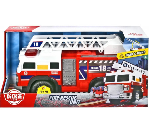  dickie 3306016 camion de pompieri cu lumină și sunet (30 cm.)