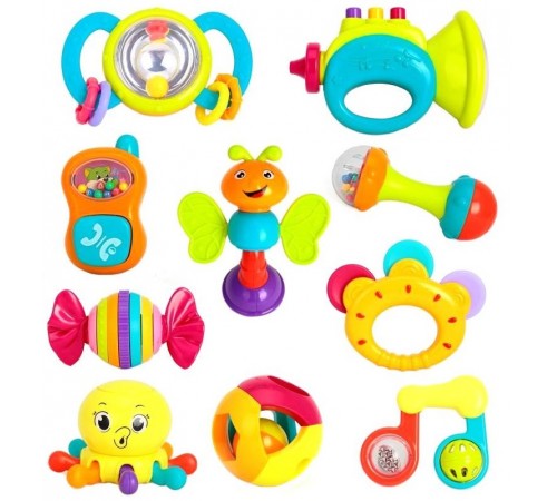 Jucării pentru Copii - Magazin Online de Jucării ieftine in Chisinau Baby-Boom in Moldova hola toys 939 set de zornaitoare (10buc.)