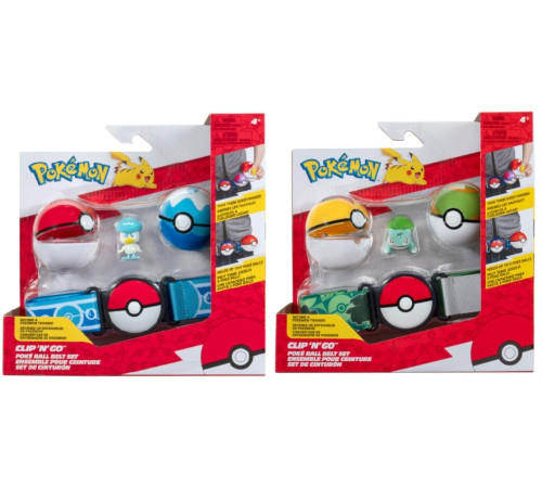  jazwares pkw95283-16 set interactiv  "pok&eacute;mon: clip 'n' go belt set" (in sort.)