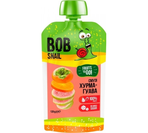 Питание и аксесcуары в Молдове bob snail Пюре "Смузи Хурма-Гуава" (8 м.) 120 гр.