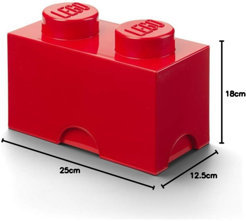 lego Контейнер для хранения storage brick 2 (12,5 x 25x18 cм.) красный