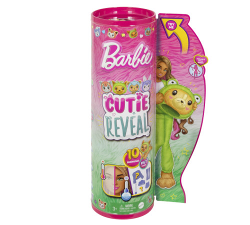barbie hrk24 papusa "cutie reveal: cățeluș în costum de broască"