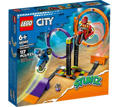 lego city 60360 constructor "spinning stunt challenge" (117 el.)