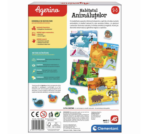 as kids 1024-50844 Обучающая игра agerino «Среда обитания животных»