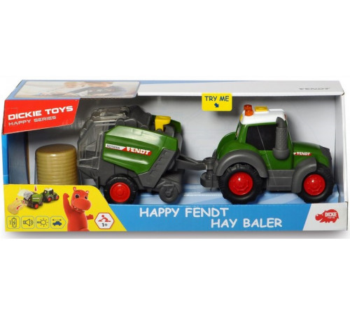  dickie 3815002 Трактор "happy fendt tedder" со звуком и светом