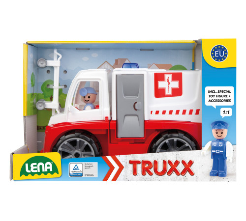 lena 04456 jucărie "ambulanță cu figurină" (29 cm.)