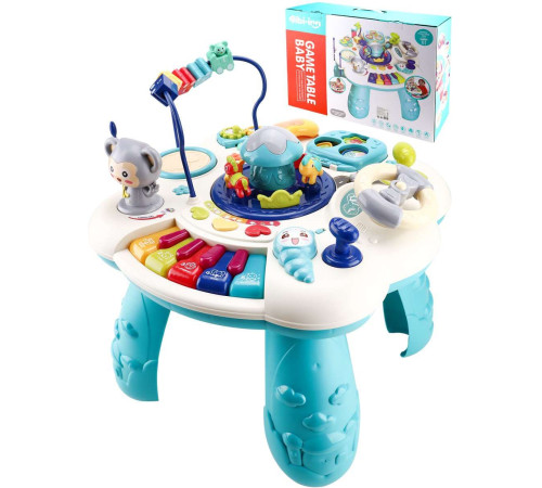 bibiin toys 648a-52 Детский игровой развивающий столик (голубой)