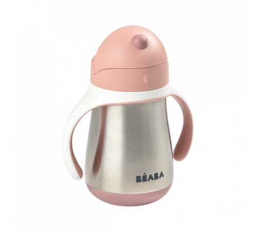 beaba 3565 cana inox cu pai 250 ml. (8 m.+) roz