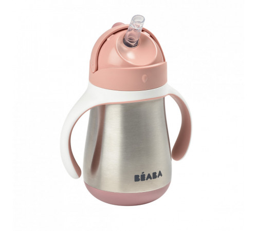 beaba 3565 cana inox cu pai 250 ml. (8 m.+) roz