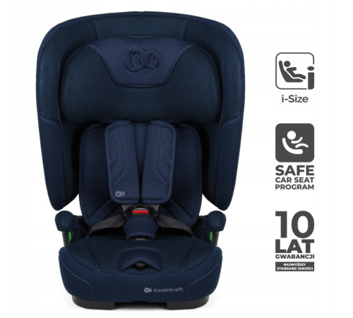 kinderkraft Автокресло fix2go  i-size гр.1/2/3 (75-150 см.) синий