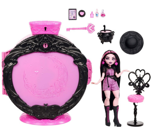  monster high jkd76 set de joacă cu păpușă "amera secretă cu elixire a lui draculaura"