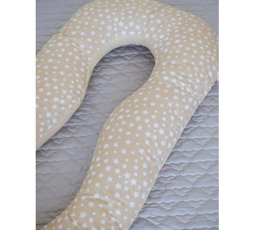 veres 301.15.04 pernă pentru gravide &icirc;n formă de u (140х75 cm.) steluțe\bej