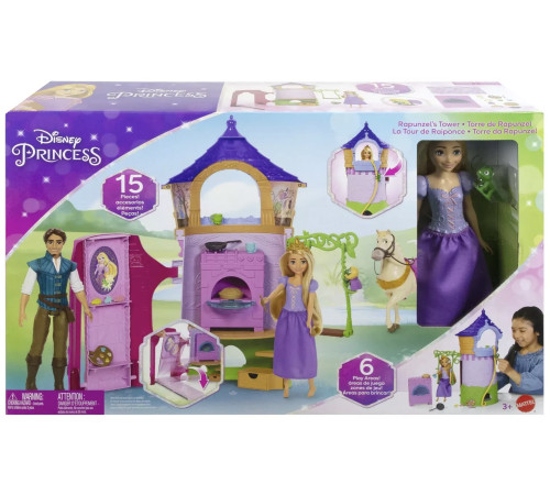  disney princess hlw30 Игровой набор с куклой “Башня Рапунцель”