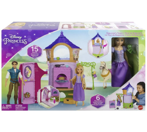  disney princess hlw30 set de joaca cu păpușa “turnul rapunzel”