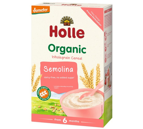 holle bio organic Каша безмолочная манная  6 м +) 250 гр.