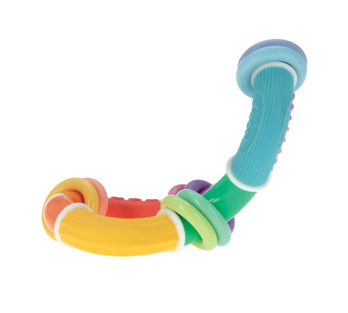 nuby nv06029 jucărie gingivala "twist & rattle teether toy with rings" ( 6 luni+)