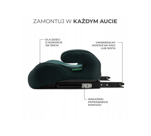 kinderkraft Бустер  i-boost i-size (135-150 см.) зелёный