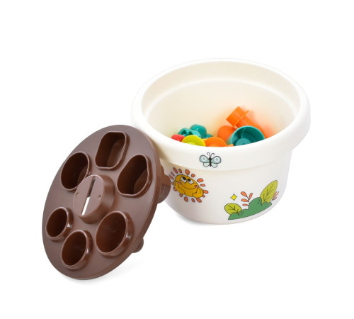 hola toys he795800 Развивающая игрушка "Горшочек с цветами"