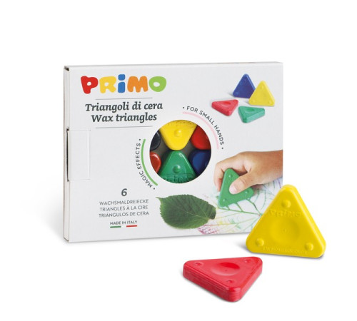 primo Карандаши восковые треугольные jumbo 6 цветов