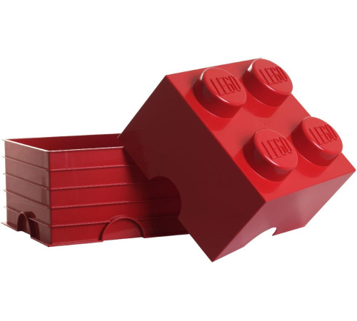 lego Контейнер для хранения storage brick 4 (25 x 25x18 cм) красный